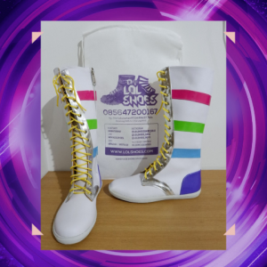 Boots Panjang Flat Pakai Tali