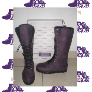 Boots Panjang Flat Pakai Tali