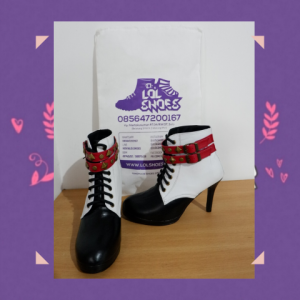 Heels Boots Dua Gesper dan Tali