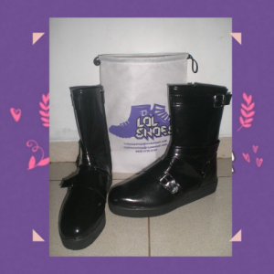 Boots Panjang Flat Tanpa Tali