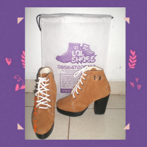 Heels Boots Satu Gesper dan Tali